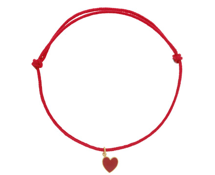 Red Enamel Heart Charm Bracelet