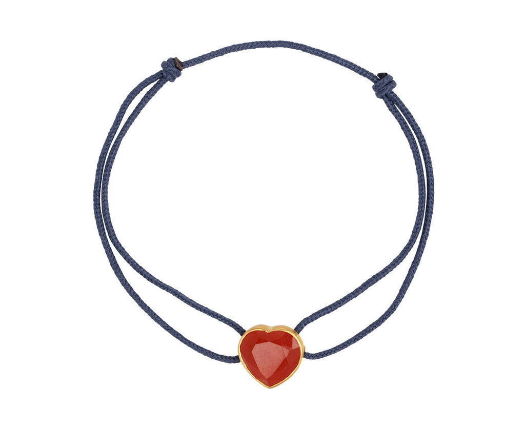 Marie-Hélène de Taillac Carnelian Precious Heart Charm Bracelet