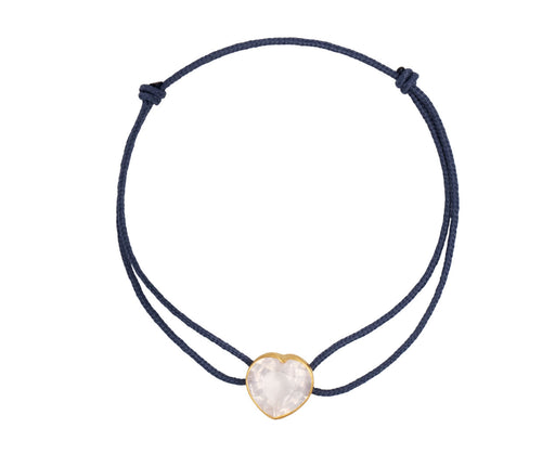 Marie-Hélène de Taillac Rose Quartz Precious Heart Charm Bracelet
