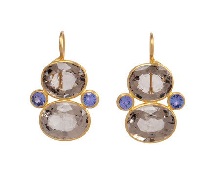 Marie-Hélène de Taillac Smoky Quartz and Tanzanite Sophia Earrings