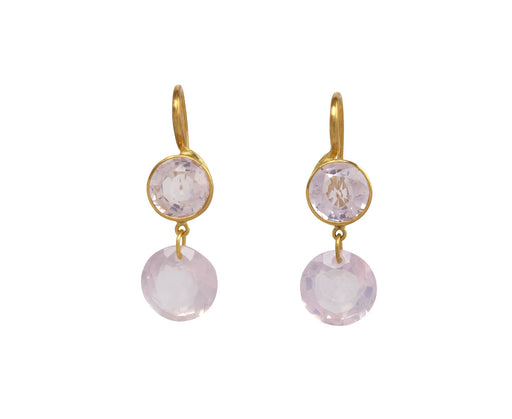 Marie-Hélène de Taillac Small Rose Quartz Incandescence Earrings