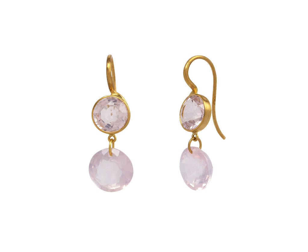 Marie H l ne de Taillac Small Rose Quartz Incandescence Earrings