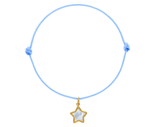 Green Quartz Cassiopeia Star Charm Bracelet