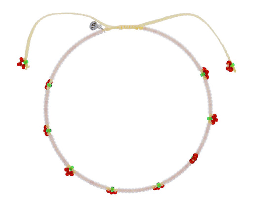 Red Beaded Strawberry Station Bracelet