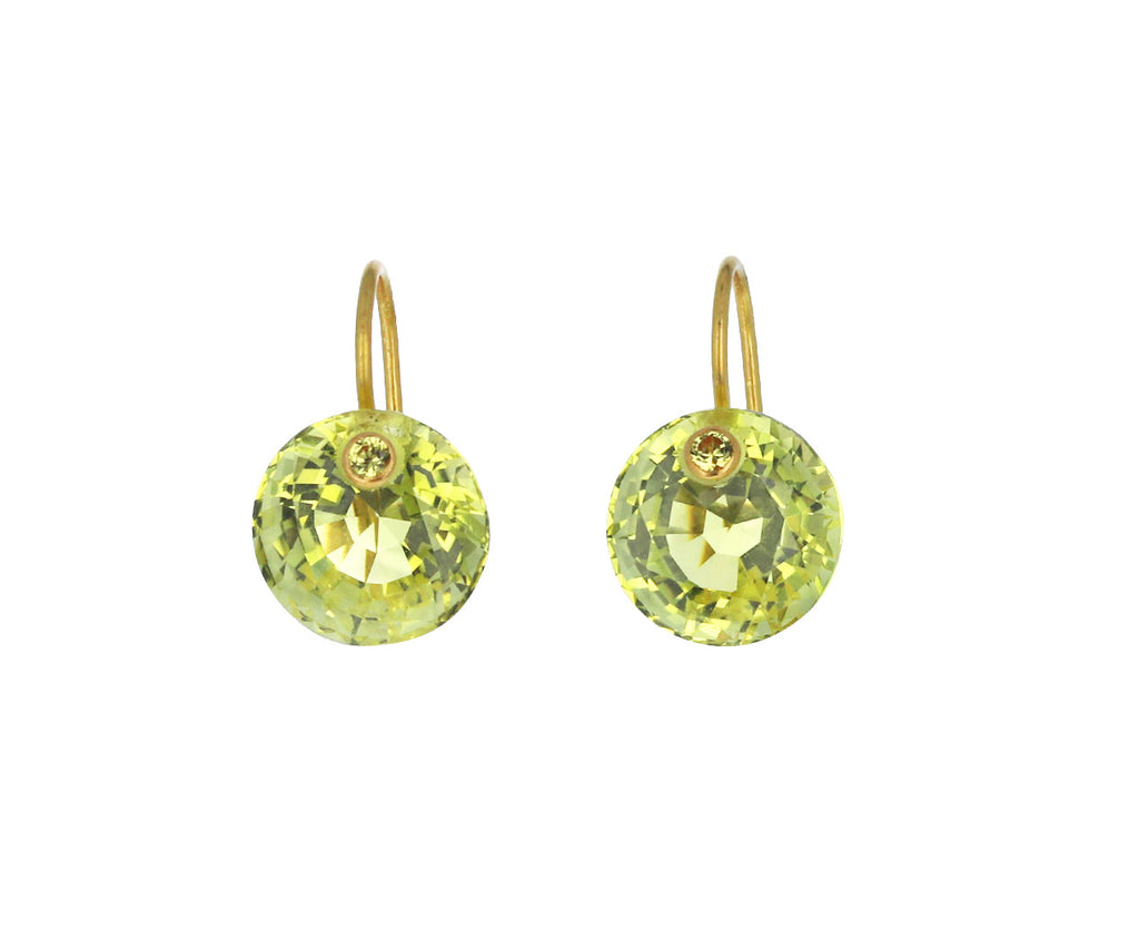 Lemon Quartz and Yellow Sapphire Small Gem Earrings - TWISTonline 