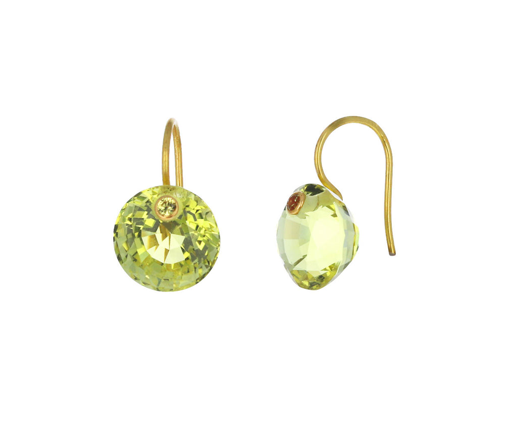 Lemon Quartz and Yellow Sapphire Small Gem Earrings - TWISTonline 