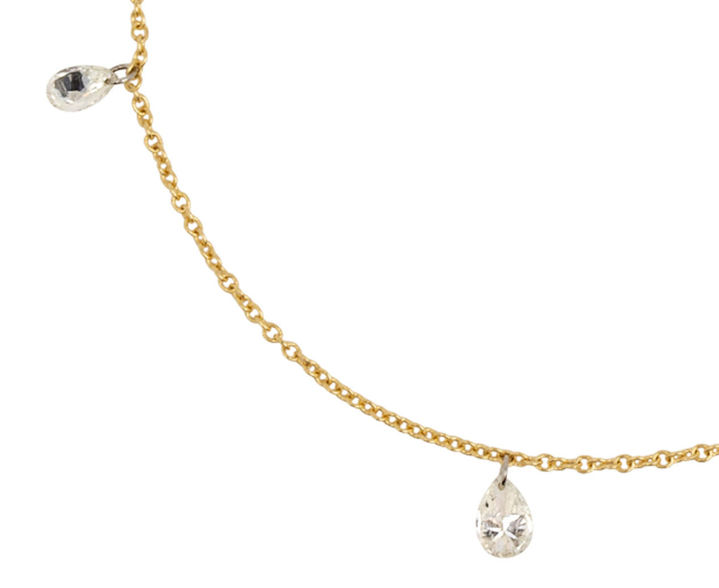 Free Set Pear Shaped Diamond Chain Bracelet
