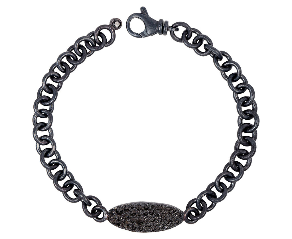Todd Pownell Inverted Black Diamond ID Bracelet Open