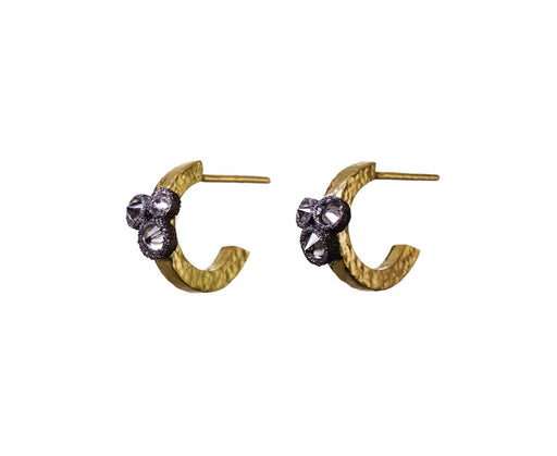 Triple Inverted Diamond Hoop Earrings - TWISTonline 