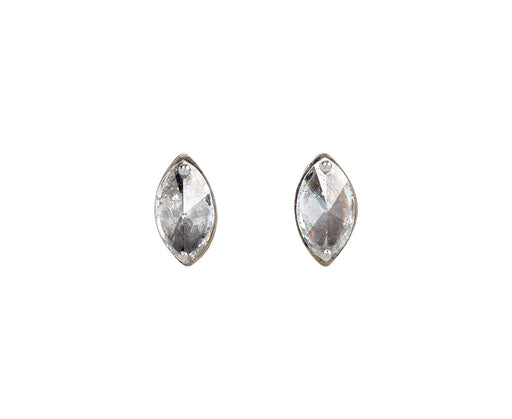 Inverted Diamond Marquise Post Earrings
