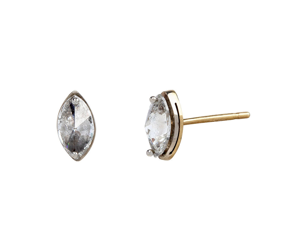 Inverted Diamond Marquise Post Earrings