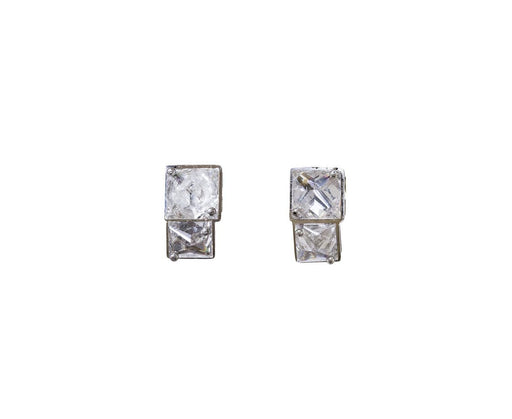 Double Inverted Square Diamond Earrings - TWISTonline 