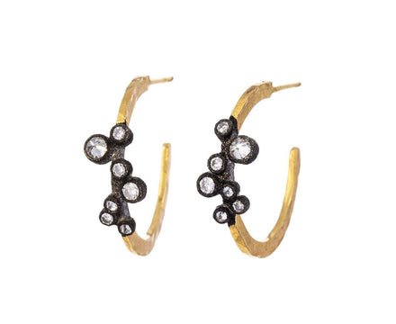 Diamond Scatter Hoop Earrings - TWISTonline 