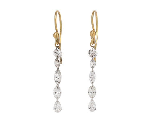 Mixed Shape Diamond Dangle Earrings - TWISTonline 