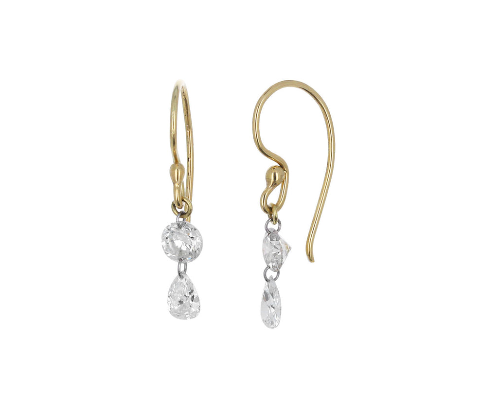 Round and Pear Diamond Earrings - TWISTonline 