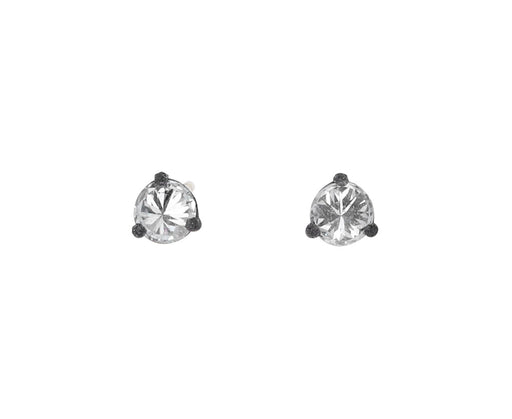 Medium Prong Set Inverted Diamond Stud Earrings