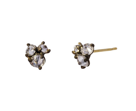 Inverted Triple Diamond Stud Earrings - TWISTonline 