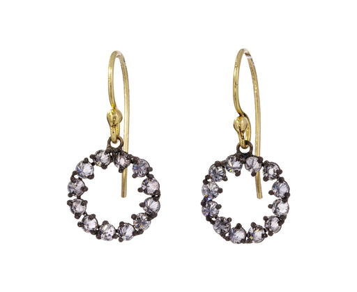 Round Inverted Diamond Dangle Earrings - TWISTonline 
