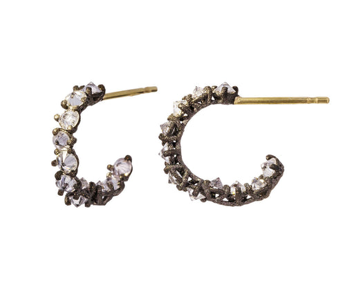 Small Inverted Diamond Hoops - TWISTonline 