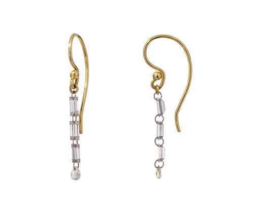 Triple Diamond Baguette and Pear Earrings - TWISTonline 