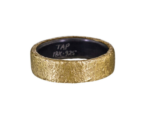 Gold and Silver Rustic Hammered Men's Band - TWISTonline 