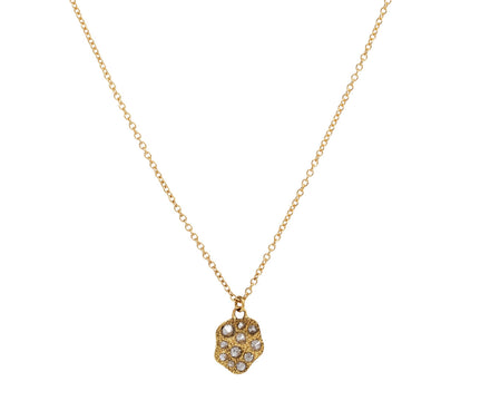 Todd Pownell Petite Irregular Concave Inverted Diamond Pendant Necklace