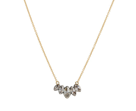 Inverted Diamond Marquise Pendant Necklace