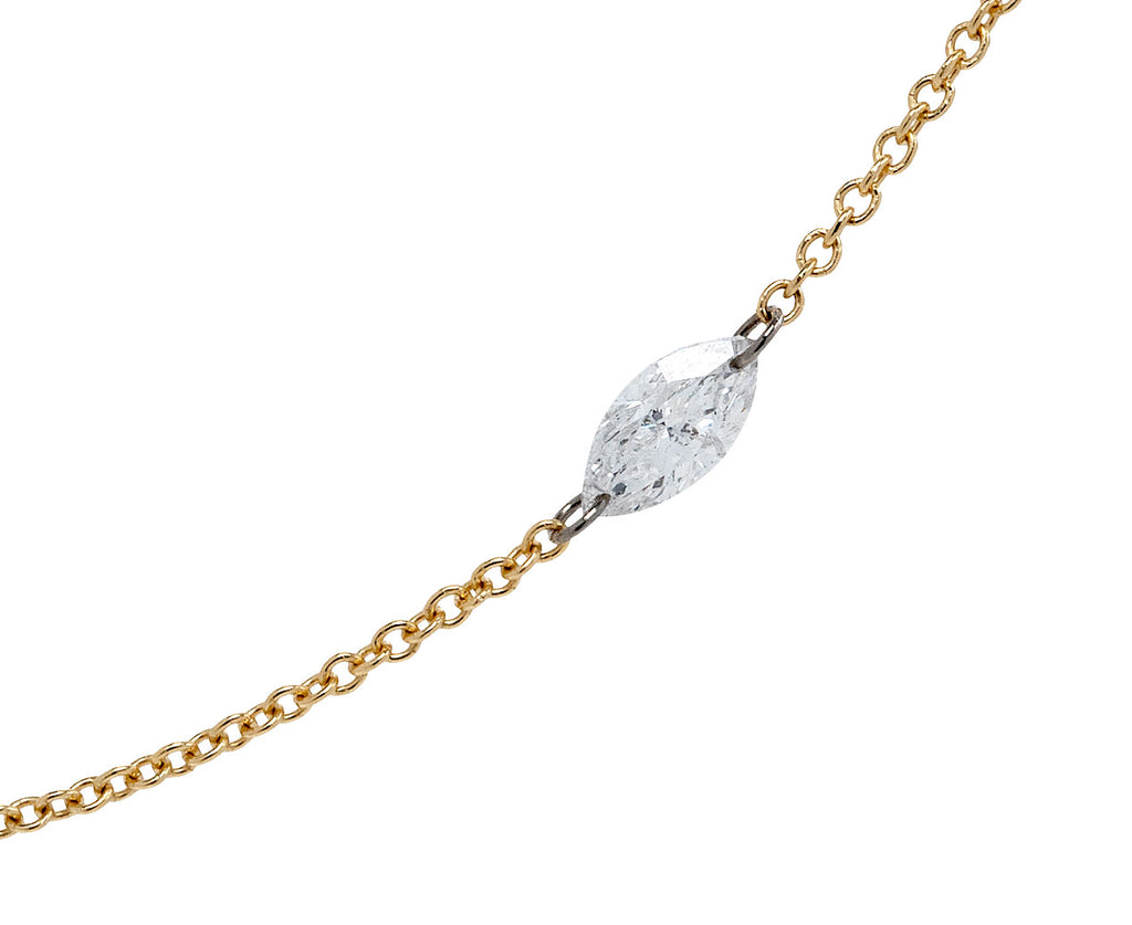 Inverted Diamond Marquise Chain Necklace