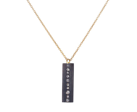 Inverted Diamond Rectangular Pendant Necklace - TWISTonline 