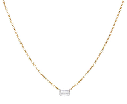 Emerald Cut Free Set Diamond Necklace - TWISTonline 