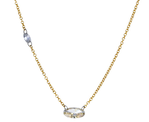 Oval Diamond Chain Necklace - TWISTonline 