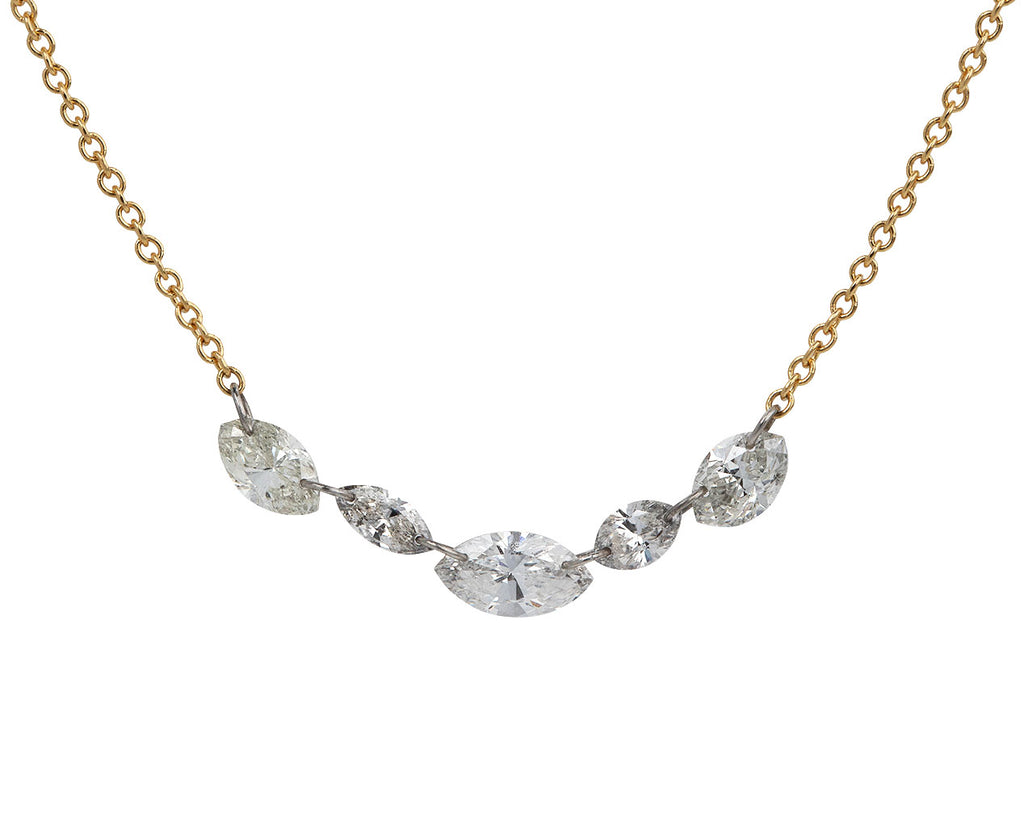 Todd Pownell Marquise Diamond Cable Chain Necklace Close Up