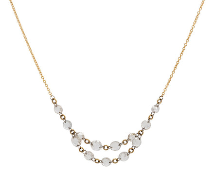Todd Pownell Round Rose Cut Free Set Diamond Chain Necklace
