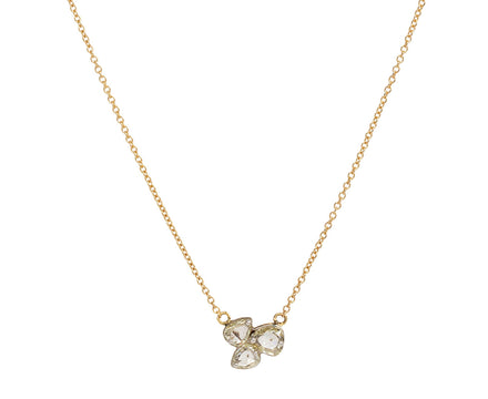 Todd Pownell Triple Rose Cut Diamond Pendant Necklace