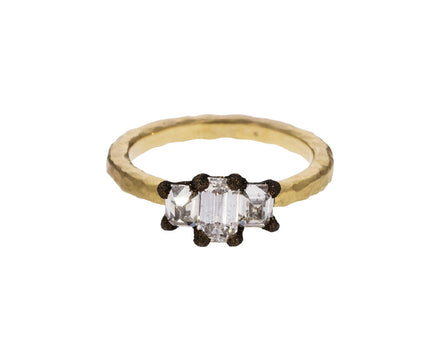 Emerald Cut Triple Diamond Ring - TWISTonline 