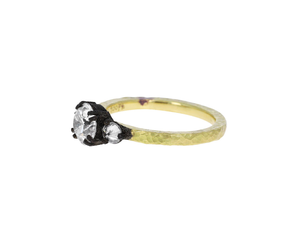 European Cut Diamond Solitaire Ring
