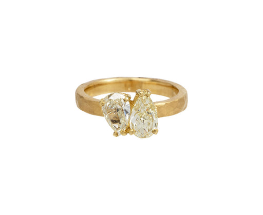 Todd Pownell Double Pear Yellow Diamond Ring