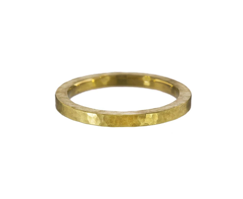 Flat Gold Hammered Band - TWISTonline 