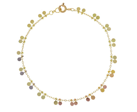 Rainbow Gold Tiny Double Dots Bracelet - TWISTonline 