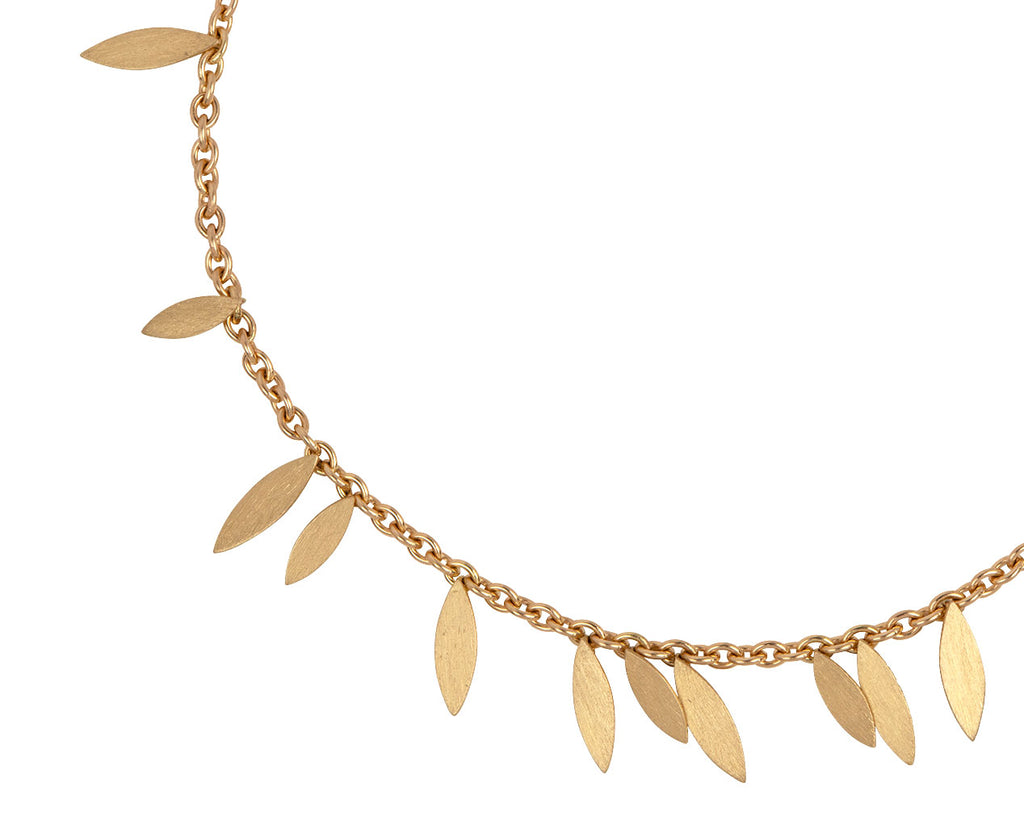 Sia Taylor Gold Scattered Leaf Bracelet Close Up