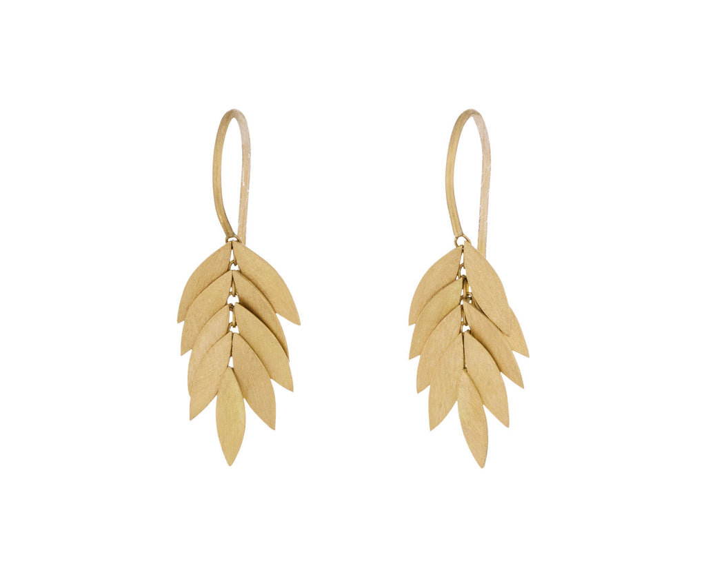 Buy quality 22KT/916 Yellow Gold Small Leaf Drop Earrings For Women in  Ahmedabad