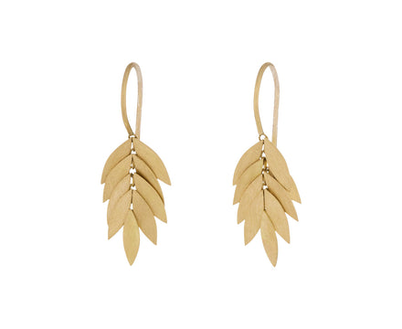 Small Golden Leaf Earrings - TWISTonline 