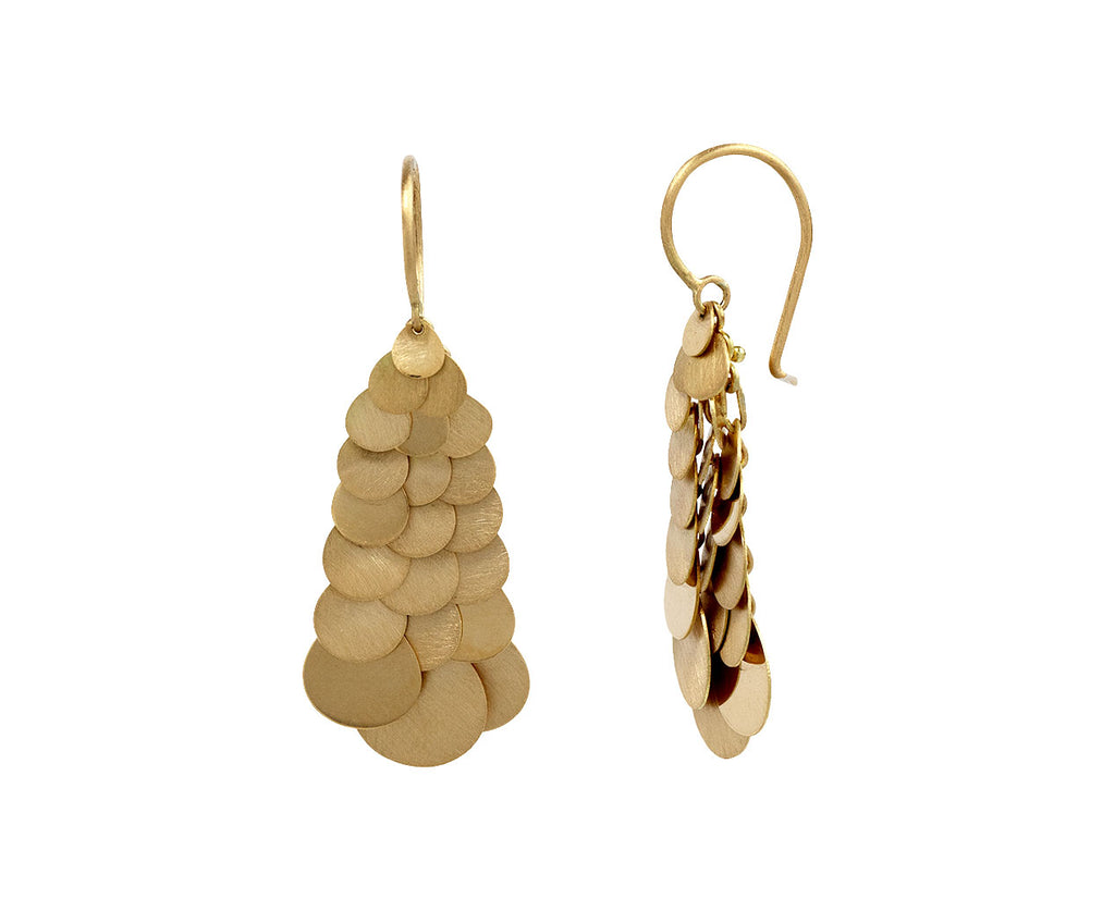 Sia Taylor Yellow Gold Hummingbird Cluster Earrings Side View