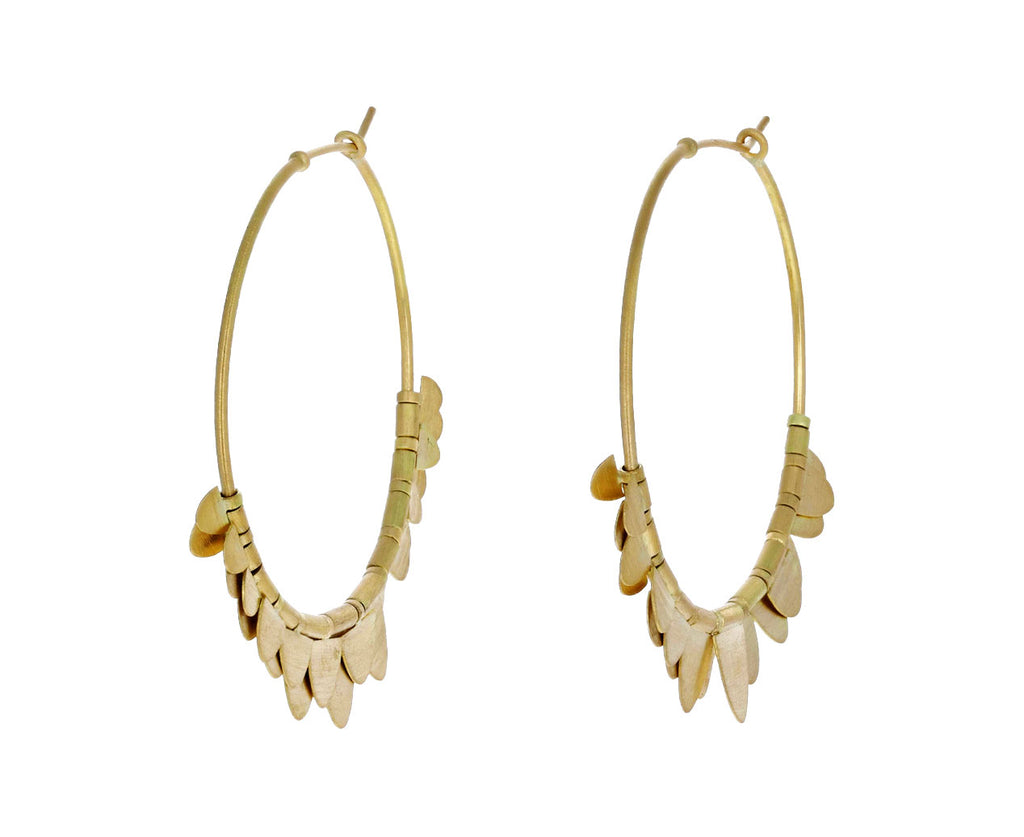 Golden Flutter Hoop Earrings