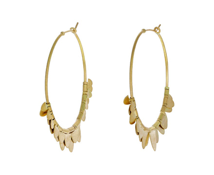 Golden Flutter Hoop Earrings