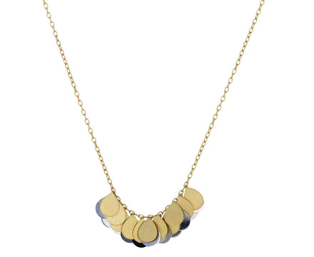 Gold and Platinum Plume Necklace