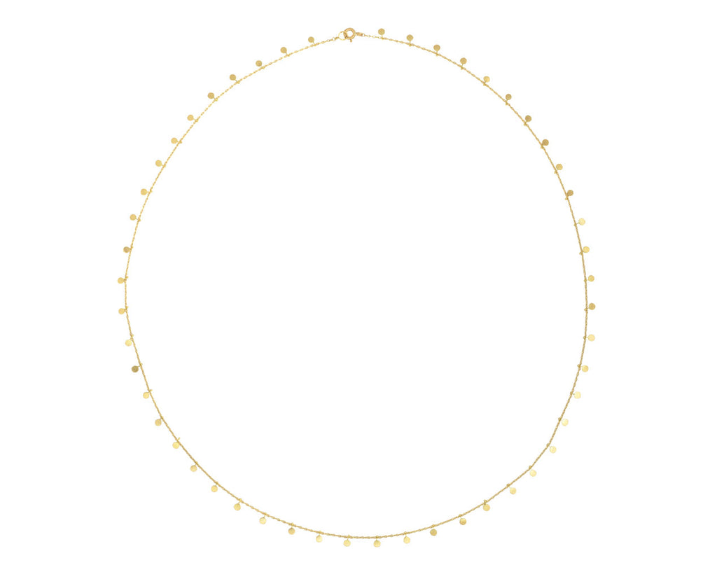 Gold Long Dot Necklace
