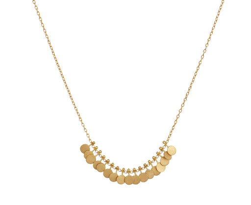 Sia Taylor Gold Mini Dots Arc Pendant Necklace