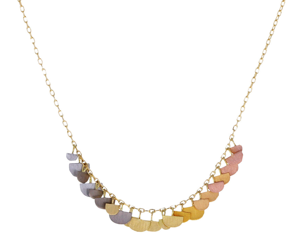 Rainbow Gold Sunrise Arc Necklace