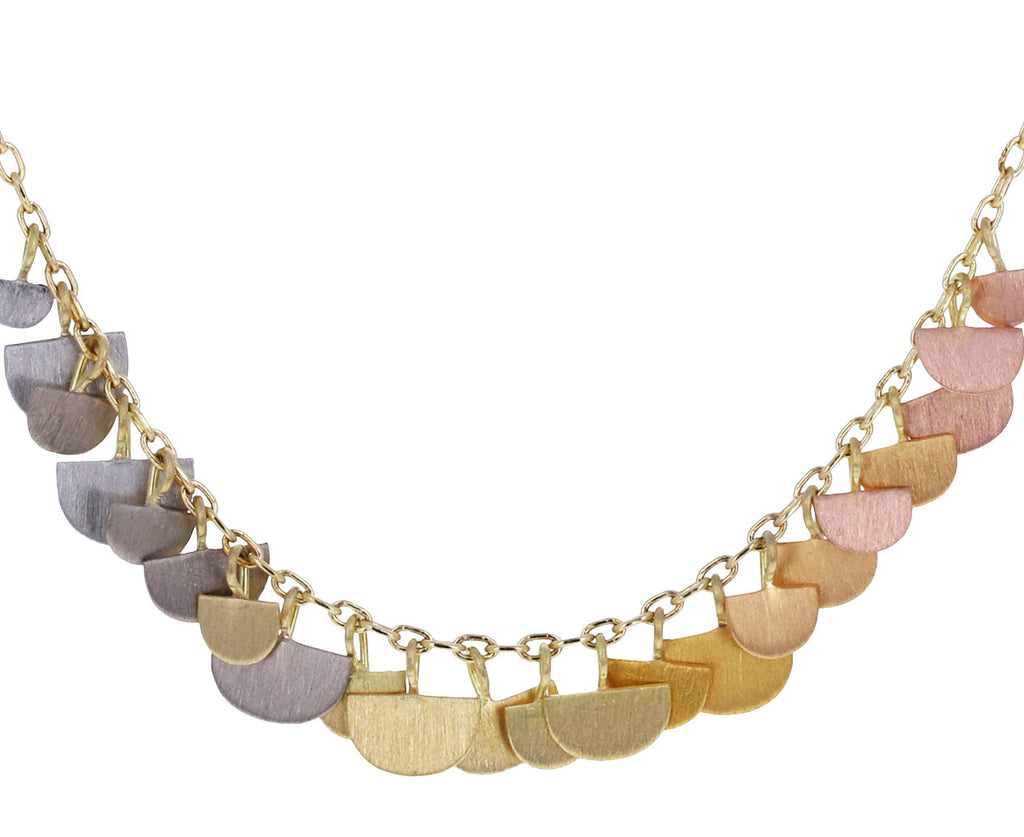 Rainbow Gold Sunrise Arc Necklace